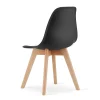 Scaun bucatarie/living, Artool, Kito, PP negru, picioare lemn natur, 46x54.5x80 cm