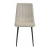 Scaun bucatarie/living, Artool, Lava, catifea bej, picioare metal negru, 43x51x90 cm