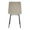 Scaun bucatarie/living, Artool, Lava, catifea bej, picioare metal negru, 43x51x90 cm