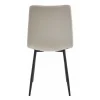 Scaun bucatarie/living, Artool, Libra, catifea bej, picioare metal negru, 44x40x88.5 cm