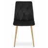 Scaun bucatarie/living, Artool, Libra, catifea, metal, negru, 45x54x86.5 cm