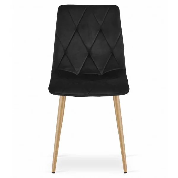 Scaun bucatarie/living, Artool, Libra, catifea, metal, negru, 45x54x86.5 cm
