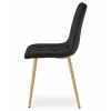 Scaun bucatarie/living, Artool, Libra, catifea, metal, negru, 45x54x86.5 cm