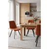 Set 4 scaune bucatarie/living, Artool, Cieza, catifea aramie, picioare metal negru, 49x60x87 cm