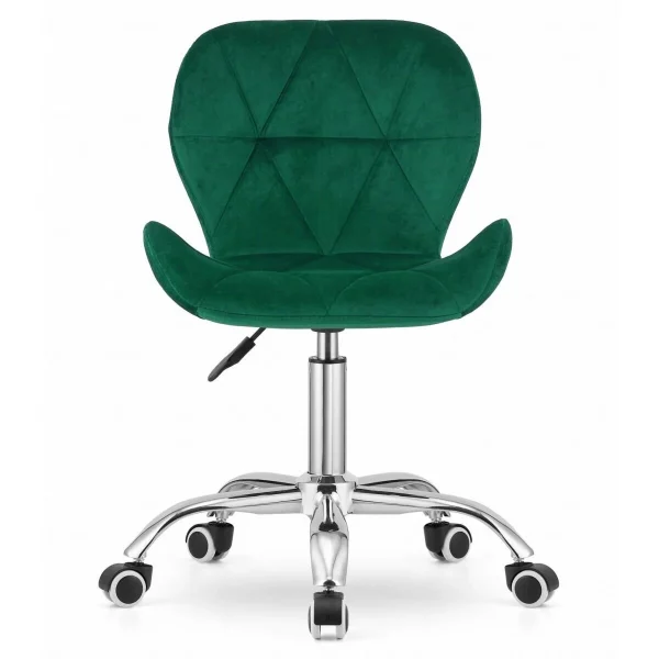 Scaun de birou, Artool, Avola, rotativ, catifea, verde, 53.5x55x72.5-86.5 cm