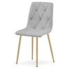 Scaun bucatarie/living, Artool, Libra, textil gri deschis, picioare metal natur, 44.5x54.5x87 cm