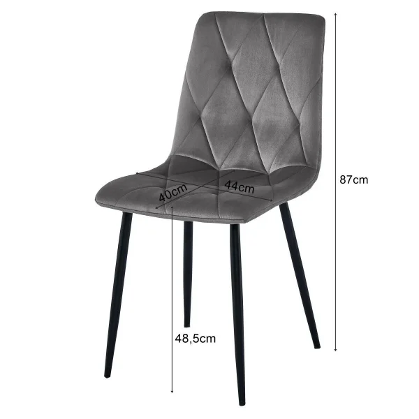 Scaun bucatarie/living, Artool, Libra, textil maro, picioare metal natur, 44.5x54.5x87 cm