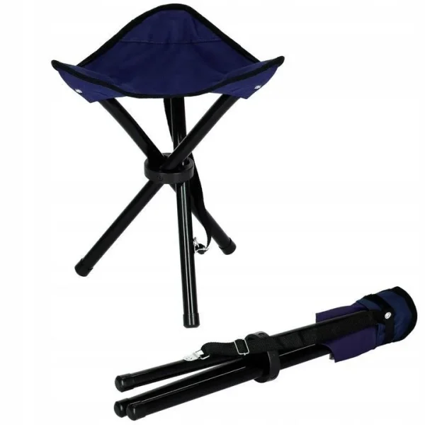 Scaun pliabil gradina, camping, pescuit, albastru, max 100 kg, 28x28x28 cm, Springos