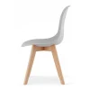Scaun bucatarie/living, Artool, Kito, PP gri, picioare lemn natur, 46x54.5x80 cm
