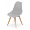Scaun bucatarie/living, Artool, Kito, PP gri, picioare lemn natur, 46x54.5x80 cm
