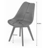 Scaun bucatarie/living, Artool, Mark, PP alb, picioare negre, 49x55.5x82.5 cm