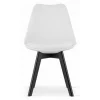 Scaun bucatarie/living, Artool, Mark, PP alb, picioare negre, 49x55.5x82.5 cm