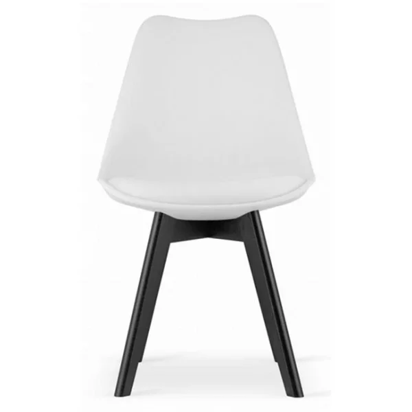 Scaun bucatarie/living, Artool, Mark, PP alb, picioare negre, 49x55.5x82.5 cm