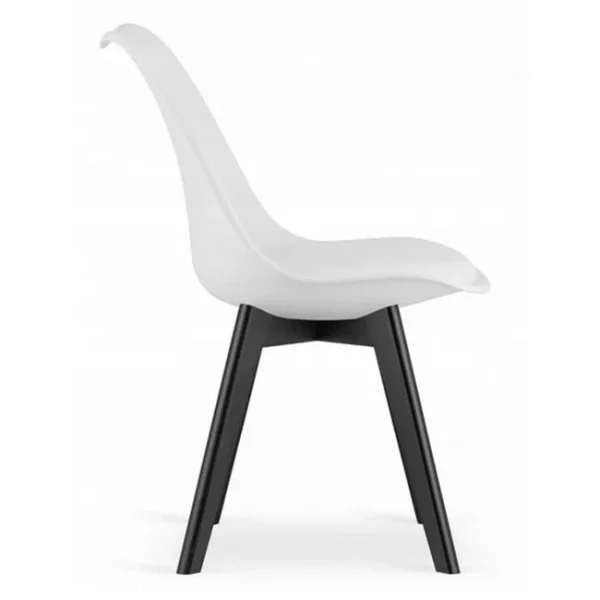 Scaun bucatarie/living, Artool, Mark, PP alb, picioare negre, 49x55.5x82.5 cm