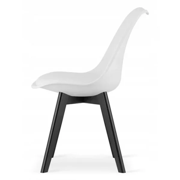 Scaun bucatarie/living, Artool, Mark, PP alb, picioare negre, 49x55.5x82.5 cm