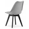 Scaun bucatarie/living, Artool, Mark, PP gri, picioare negre, 49x55.5x82.5 cm