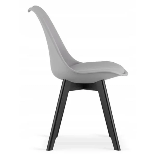 Scaun bucatarie/living, Artool, Mark, PP gri, picioare negre, 49x55.5x82.5 cm
