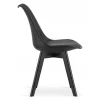 Scaun bucatarie/living, Artool, Mark, PP negru, picioare negre, 49x55.5x82.5 cm