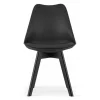Scaun bucatarie/living, Artool, Mark, PP negru, picioare negre, 49x55.5x82.5 cm