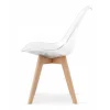 Scaun bucatarie/living, Artool, Mark, PP transparent, picioare lemn natur, 49x42x82.5 cm