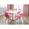 Scaun stil scandinav, Jumi, Eva, PP, lemn, roz, 46x52x81 cm