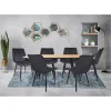 Scaun bucatarie/living, catifea, metal, negru, 54x61x83 cm, Viva