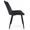Scaun bucatarie/living, catifea, metal, negru, 54x61x83 cm, Viva