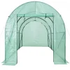 Sera de gradina, tip tunel, 6 ferestre, cadru metalic, 2x3.5x2 cm, Strend Pro