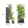 Ghivece decorative de flori, modular, antracit, 4x1 L, set 4 buc, 19.5x11.4x47.5 cm, Mini Cascade