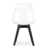 Set 4 scaune bucatarie/living, Artool, Mark, PP transparent, picioare negre, 49x43x82 cm