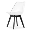 Set 4 scaune bucatarie/living, Artool, Mark, PP transparent, picioare negre, 49x43x82 cm