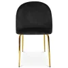 Set 4 scaune bucatarie/living, Artool, Inca, catifea neagra, picioare metal auriu, 49x55x78 cm