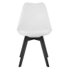Set 4 scaune bucatarie/living, Artool, Mark, PP alb, picioare negre, 49x55.5x82.5 cm