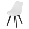 Set 4 scaune bucatarie/living, Artool, Mark, PP alb, picioare negre, 49x55.5x82.5 cm