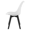 Set 4 scaune bucatarie/living, Artool, Mark, PP alb, picioare negre, 49x55.5x82.5 cm
