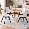 Set 4 scaune bucatarie/living, Artool, Mark, PP alb, picioare negre, 49x55.5x82.5 cm