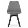 Set 4 scaune bucatarie/living, Artool, Mark, PP grafit, picioare negre, 49x55.5x82.5 cm