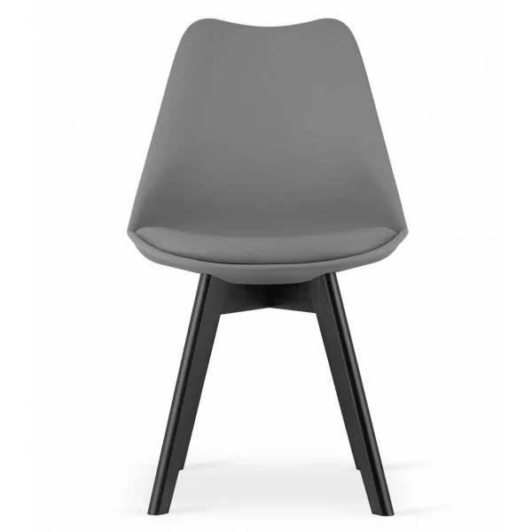 Set 4 scaune bucatarie/living, Artool, Mark, PP grafit, picioare negre, 49x55.5x82.5 cm