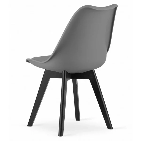 Set 4 scaune bucatarie/living, Artool, Mark, PP grafit, picioare negre, 49x55.5x82.5 cm