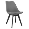 Set 4 scaune bucatarie/living, Artool, Mark, PP grafit, picioare negre, 49x55.5x82.5 cm