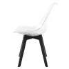 Set 4 scaune bucatarie/living, Artool, Mark, PP transparent, picioare negre, 49x43x82 cm