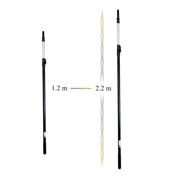 Set gletiera profesionala, inox, 125 cm x 0.3 mm, suport, maner prelungitor 1.2-2.2 m, rola gletuit, Ergoplast
