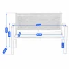Set mobilier gradina/terasa, negru si natur, 1 masa, 2 scaune, 1 canapea, Imala