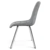 Set 4 scaune bucatarie/living, Artool, Cieza, catifea gri deschis, picioare metal argintiu, 49x60x87 cm