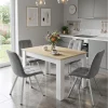 Set 4 scaune bucatarie/living, Artool, Cieza, catifea gri deschis, picioare metal argintiu, 49x60x87 cm