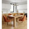 Set 4 scaune bucatarie/living, Artool, Inca, catifea aramie, picioare metal auriu, 49x55x78 cm
