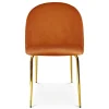 Set 4 scaune bucatarie/living, Artool, Inca, catifea aramie, picioare metal auriu, 49x55x78 cm