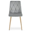 Set 4 scaune bucatarie/living, Artool, Libra, catifea gri deschis, picioare metal natur, 45x54x86.5 cm