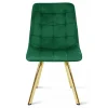 Set 4 scaune bucatarie/living, Artool, Cieza, catifea verde, picioare metal auriu, 49x60x87 cm
