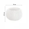 Ghiveci decorativ pentru flori, rotund, alb, 29x19.5 cm, Splofy Bowl
